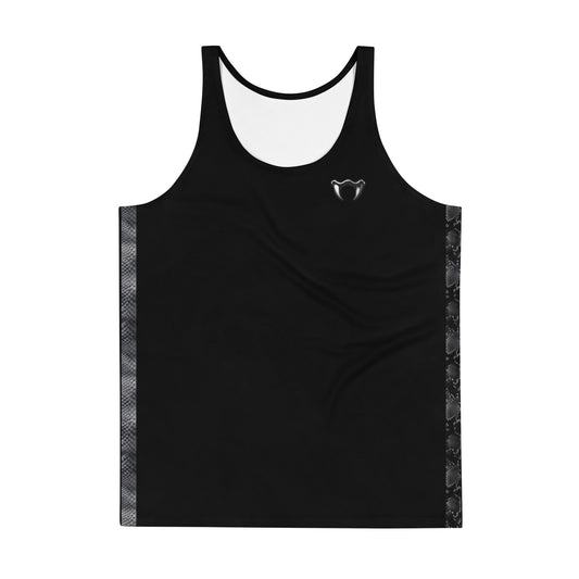 Unisex Black Skale Tank Top
