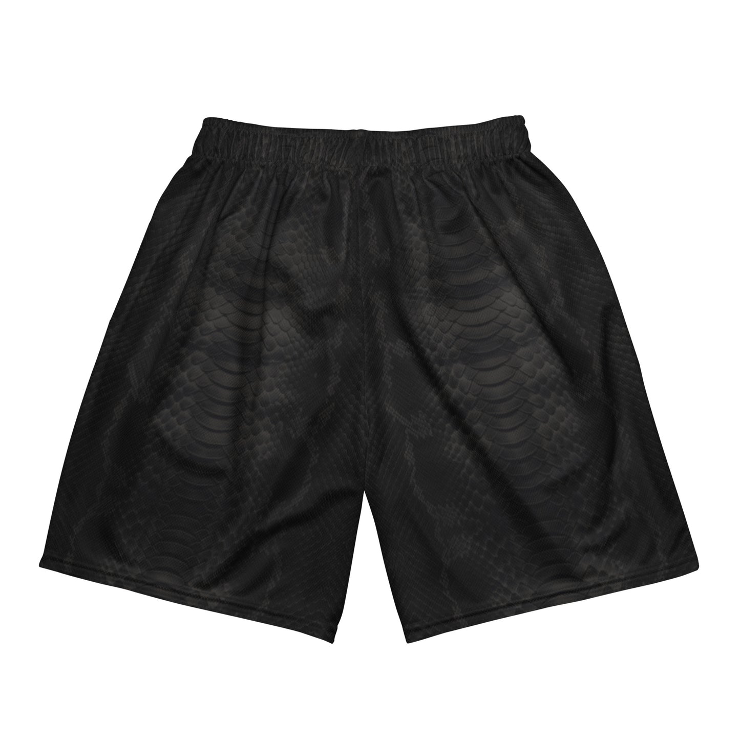 Unisex black skale mesh shorts