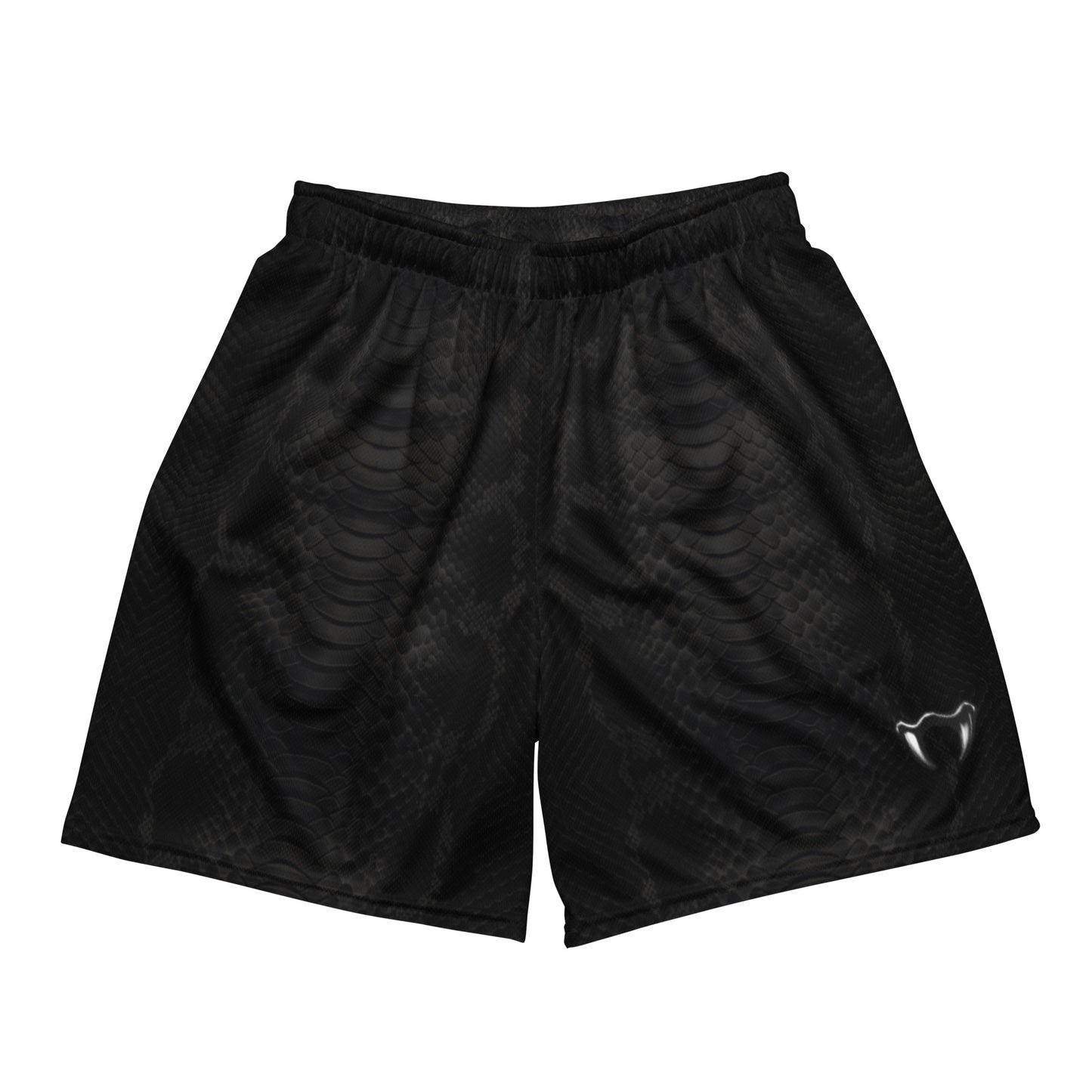 Unisex black skale mesh shorts